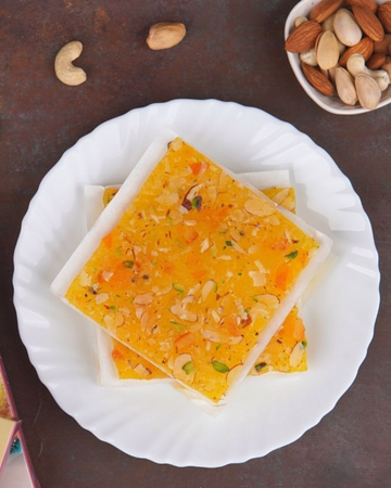 Golden Kesar Ice Halwa